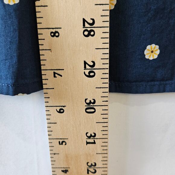 Levi's Floral Button Up Long Sleeve Shirt Blue White Large - Picture 8 of 8